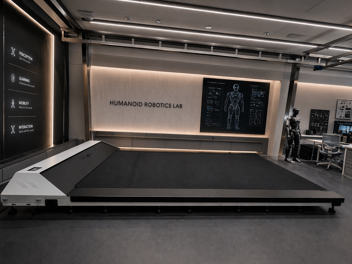 KIMSLAB KUT-2000L large scale humanoid and quadruped robot locomotion platform